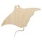 Manta Ray Solid Unfinished Wood Shape Piece Cutout for DIY Craft Projects